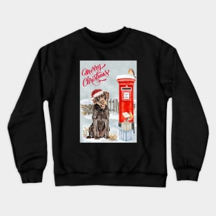 German Wirehaired Pointer Merry Christmas Santa Dog Crewneck Sweatshirt